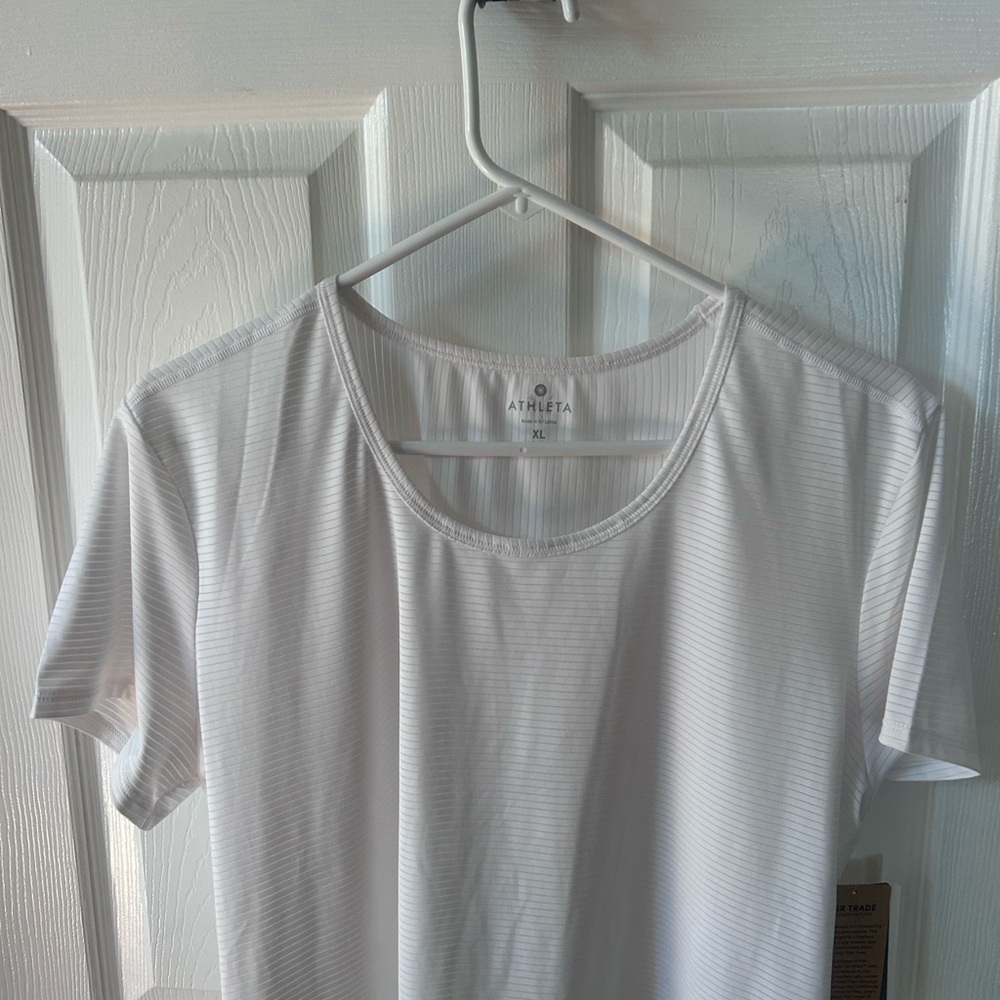 Athleta Shadow Stripe Chi Tee XL